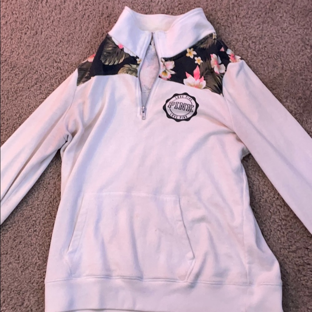 Pink quarter zip up